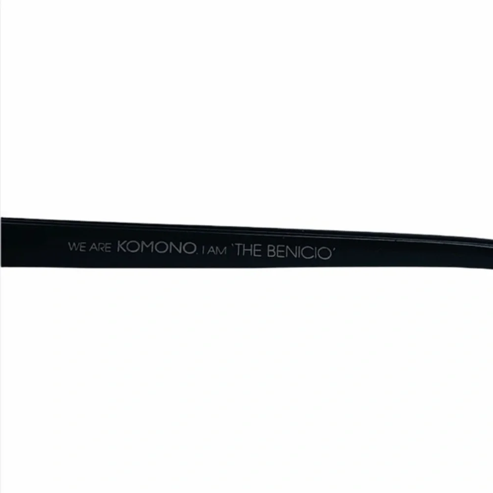 KOMONO Benicio Black Rubber Glossy Sunglasses NWT